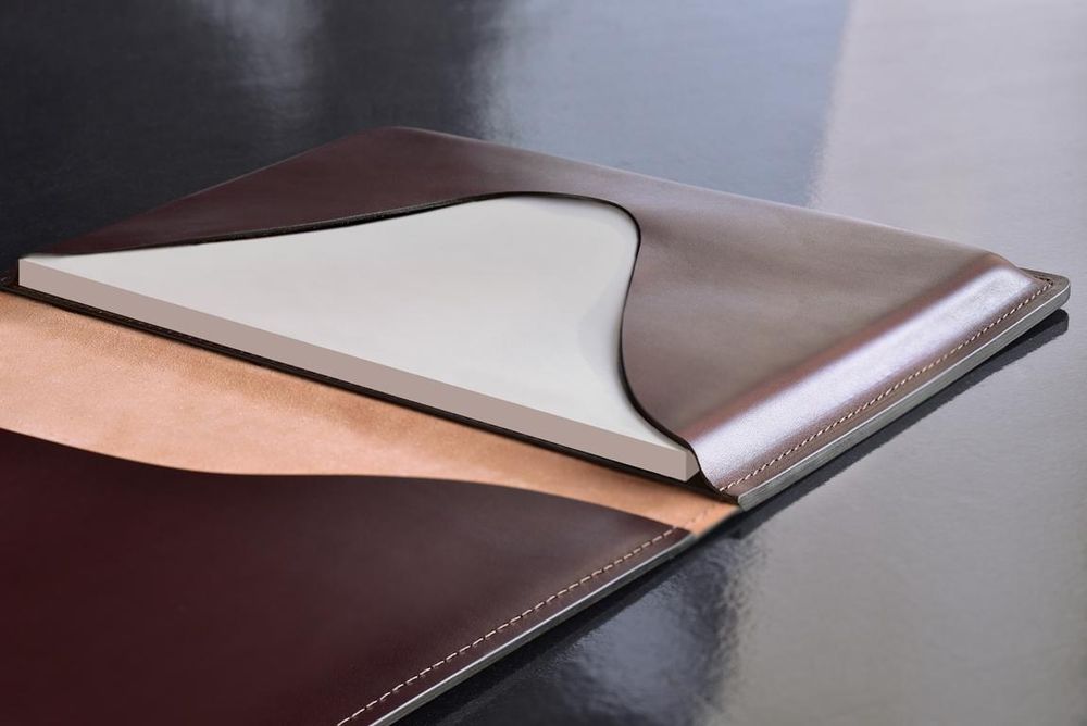 Папка для бумаг из кожи  FULL GRAIN цвет  Bologna Brown