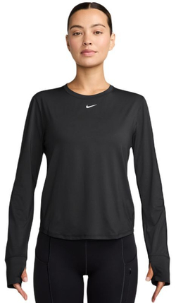 Женская теннисная футболка с длинным рукавом Nike One Classic Dri-FIT Long Sleeve - black/white