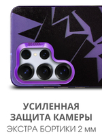 Дизайнерский чехол из пластика для SAMSUNG GALAXY S25 ULTRA с усиленной защитой камеры и глянцем