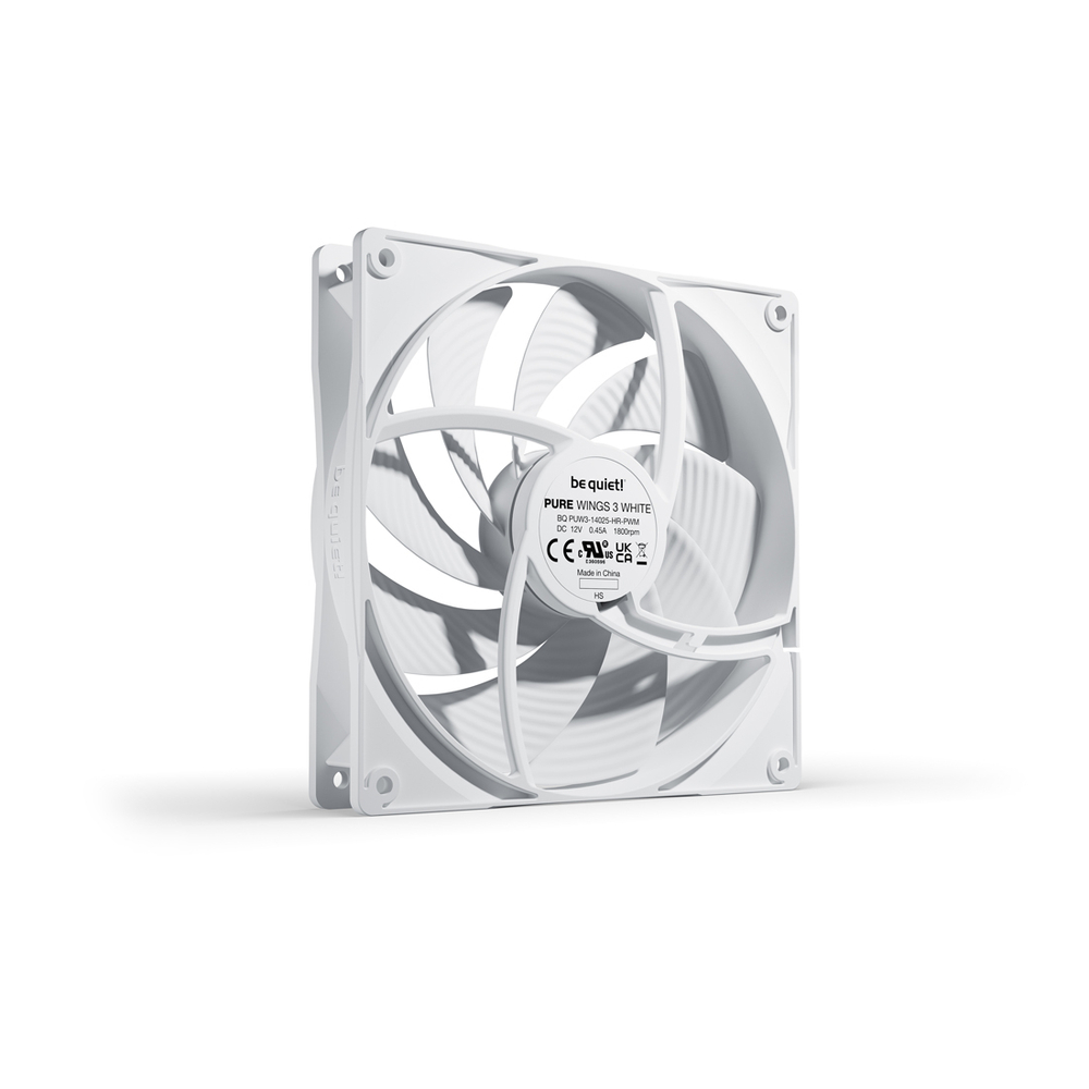 Вентилятор для компьютерного корпуса Bequiet! Pure Wings 3 140mm PWM high-speed White