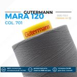 Нитка Gutermann Mara 120 (5000 метров), 1 боб., универсальная | 701 стальной серый