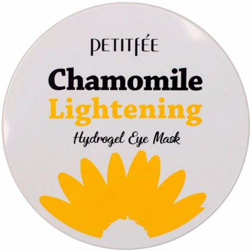 Патчи против темных кругов с экстрактом ромашки Petitfee Chamomile Lightening Hydrogel Eye Mask