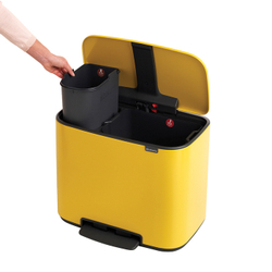 Мусорный бак Bo Pedal Bin 11+23л Brabantia Желтая маргаритка