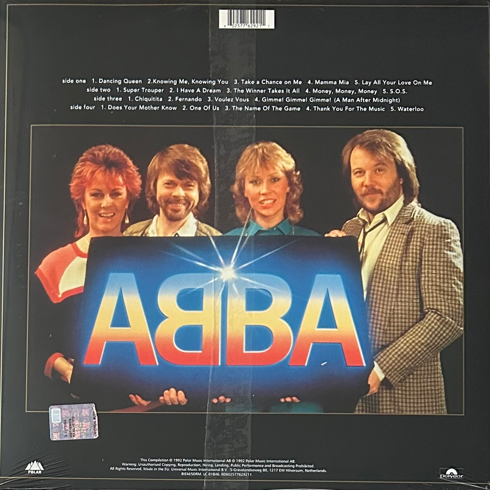ABBA ‎– Gold Greatest Hits 2LP (Европа 2022г.) Gold