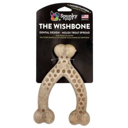 Spunky Pup, The Wishbone, жевательная игрушка, большая, курица, 1 шт.