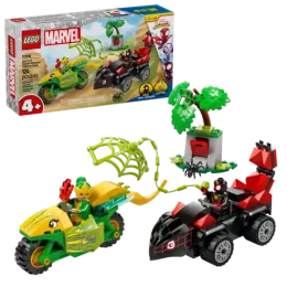 Конструктор LEGO Marvel 11198 Вращение и погоня за электромобилем-динозавром