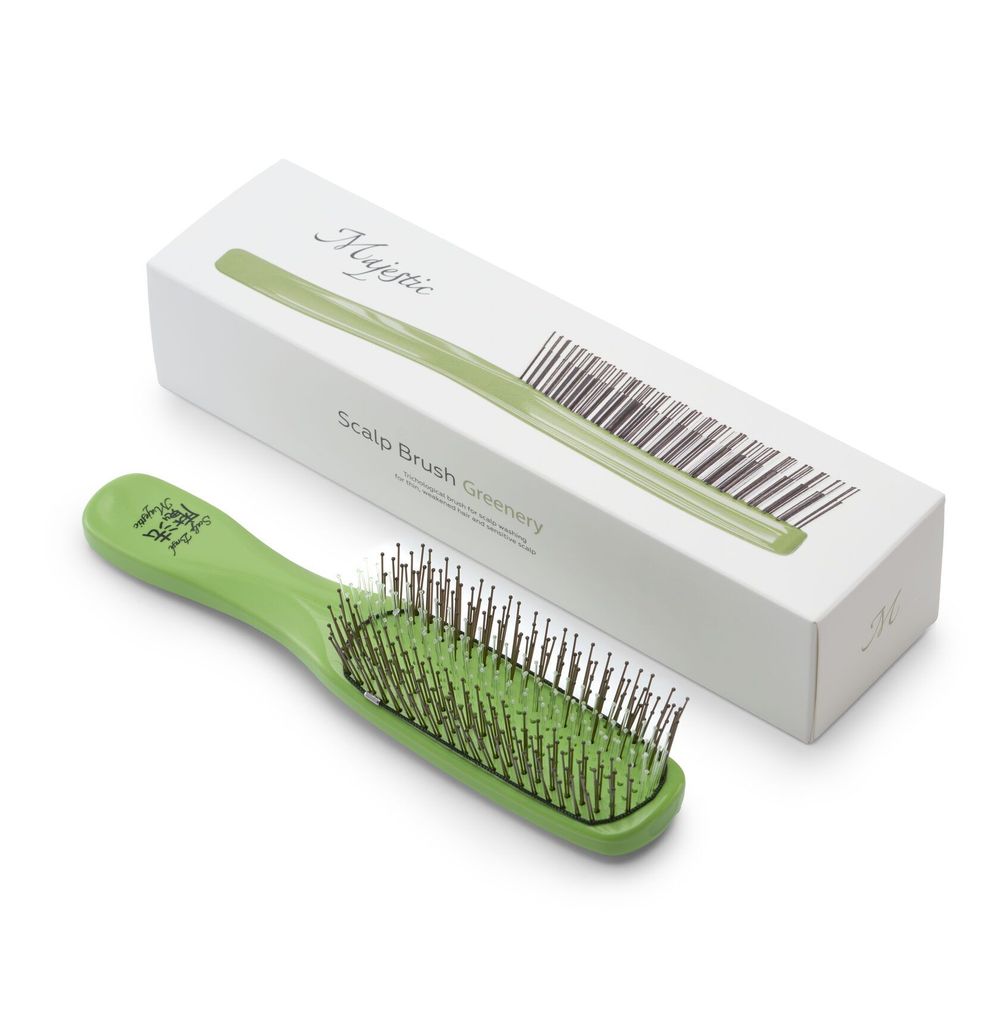 Расческа Majestic Scalp Brush лайм