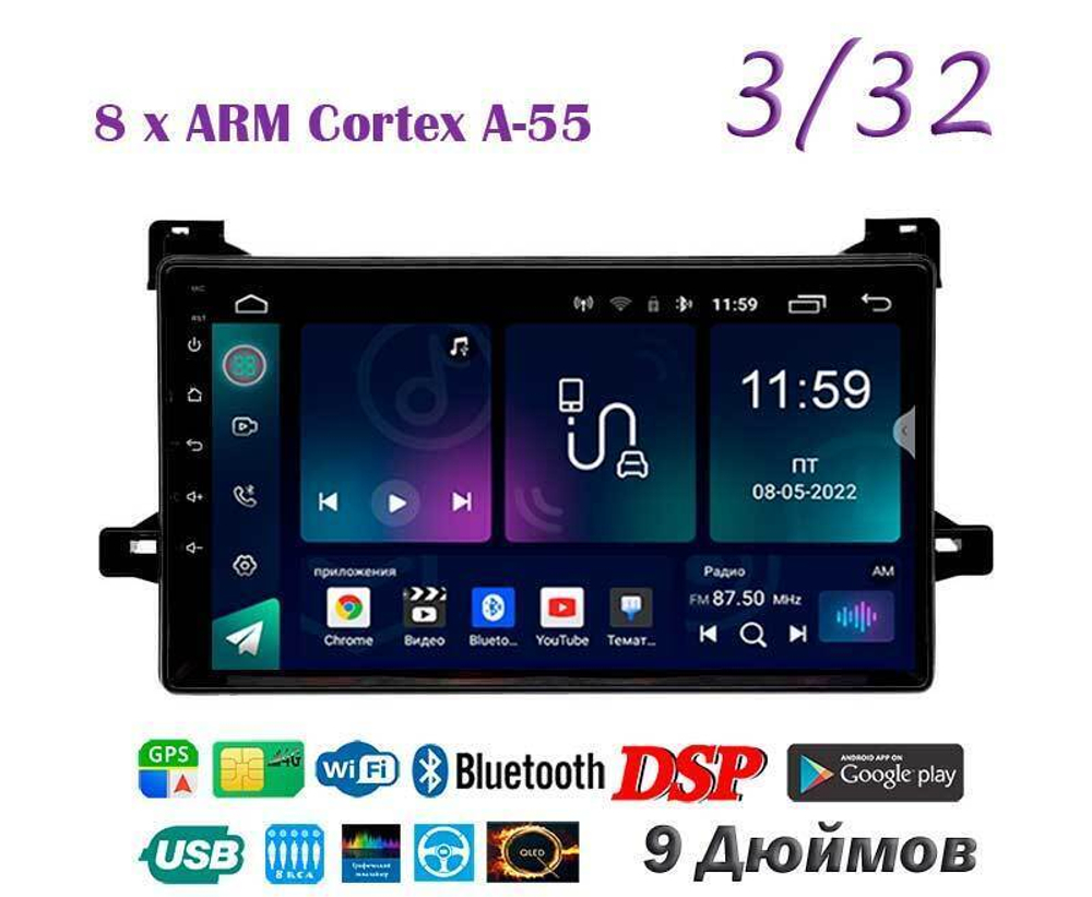 Topway TS18 3+32GB 8 ядер для Toyota Prius 2015-2020