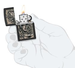 Зажигалка Zippo Gory Tattoo с покрытием Black Matte (48616) 5
