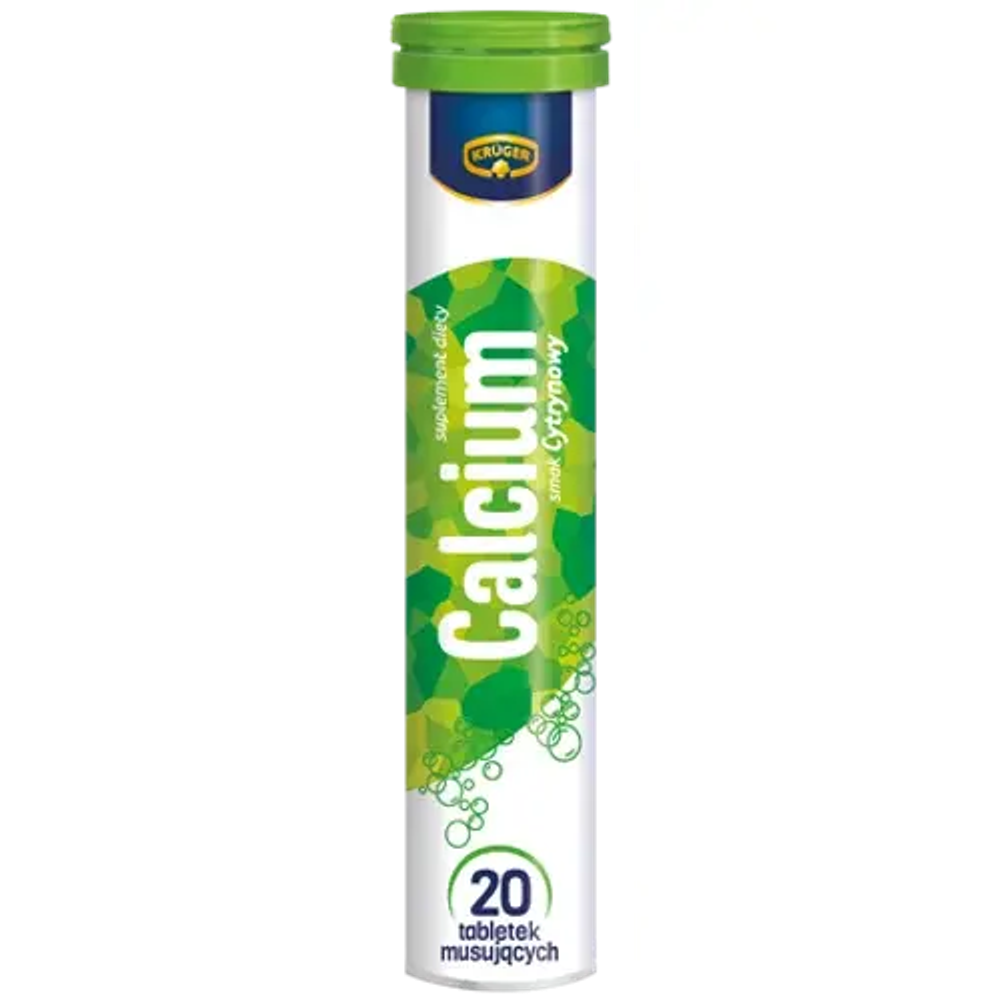 Krüger Vital Power Calcium - шипучие таблетки с кальцием, со вкусом лимона, 20 таблеток