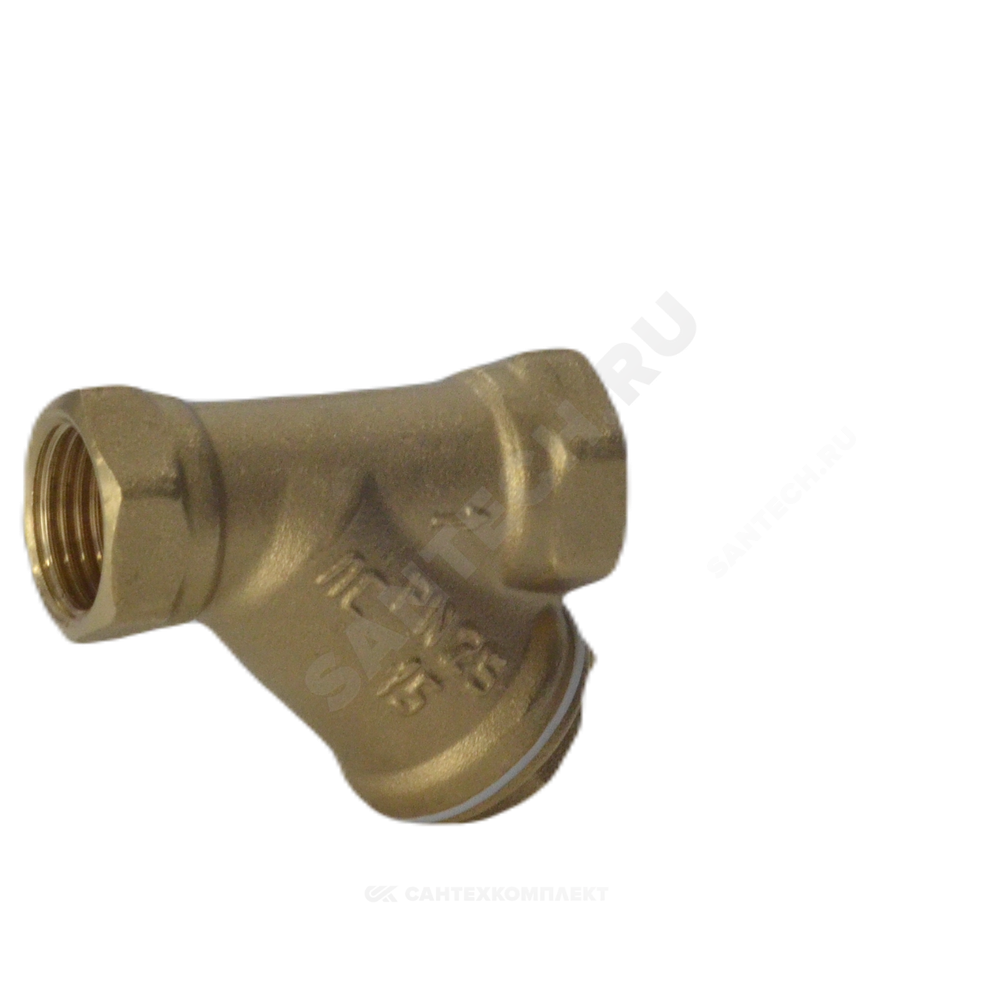 Фильтр сетчатый Y-образный латунь Ду 20 Ру25 Тмакс=150 oC 3/4" ВР 46Б5фт1 под пломбу VALFEX VF.192.L00.034