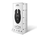 Черный вибростимулятор с ушками The Lay-on Rabbit (Цвет: черный)
