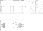 Ёмкость горизонтальная 1250л Политим 1250 л. горизонтальный (1830x920x925см;синий) - арт.560714