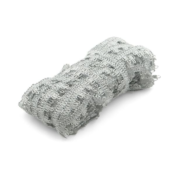 Тесьма отделочная вязаная рис.8106 15мм / 20м (серебро), С3493Г17