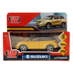 Модель ин. мет. "Suzuki Vitara S 2015" 12см, двери, багаж, золотой, коробка VITARA-12-GDBK (Технопарк)