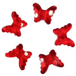 Декоративные бусины Бабочки красные 2,3x1,8см 20шт