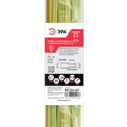 Термоусадочная трубка ЭРА NO-224-427 ТТУ нг-LS 6/3 жёлто-зелёная в отрезках по 1 м 25 шт | Электротовары
