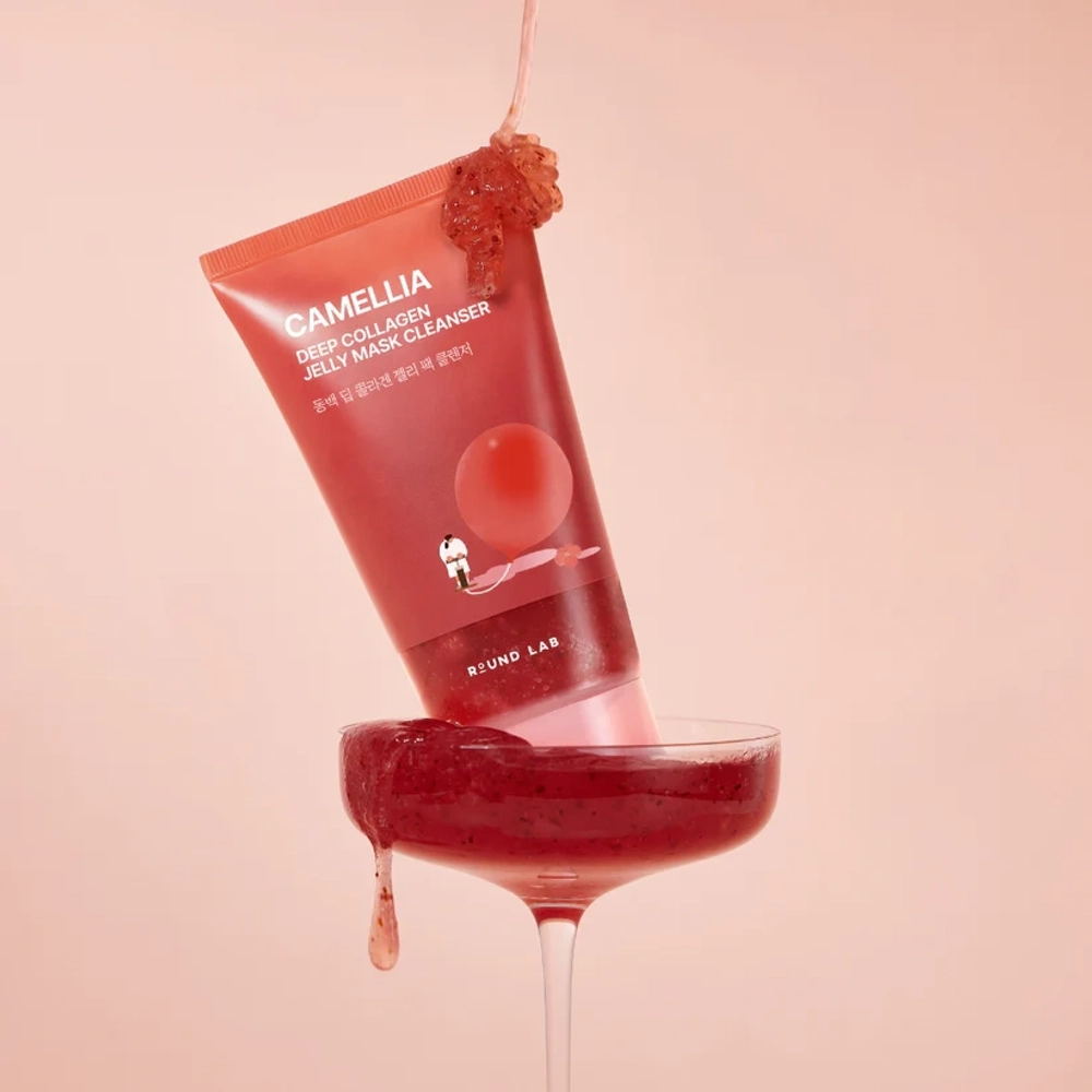 Round Lab Camellia Deep Collagen Jelly Mask Cleanser гель-маска для очищения кожи c камелией
