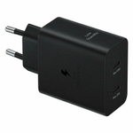 Сетевое зар. устр. для Samsung 50W 2C с кабелем T-C - T-C в упаковке черное (High copy)