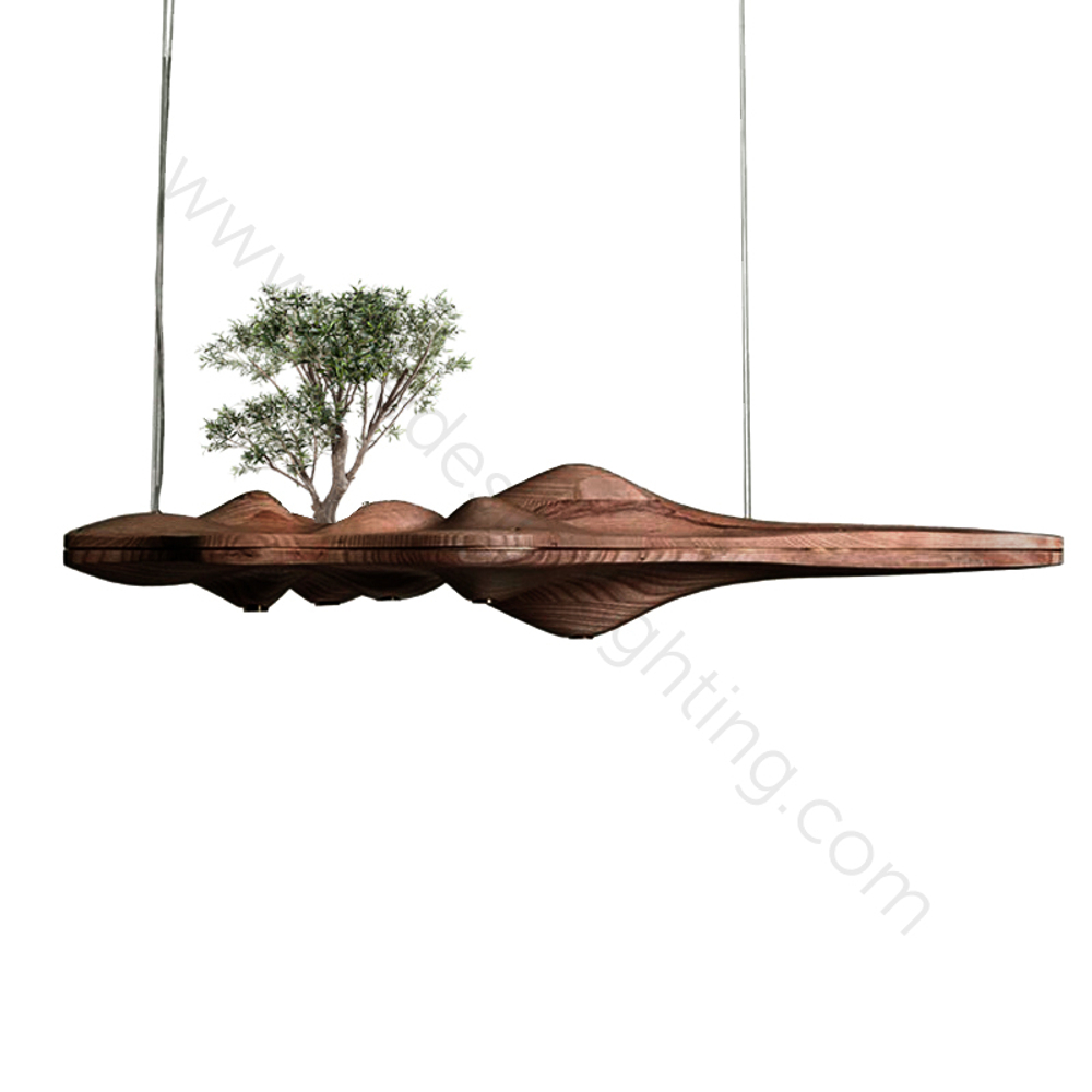 Pendant design lamp UFO  L120 (dark Wood)