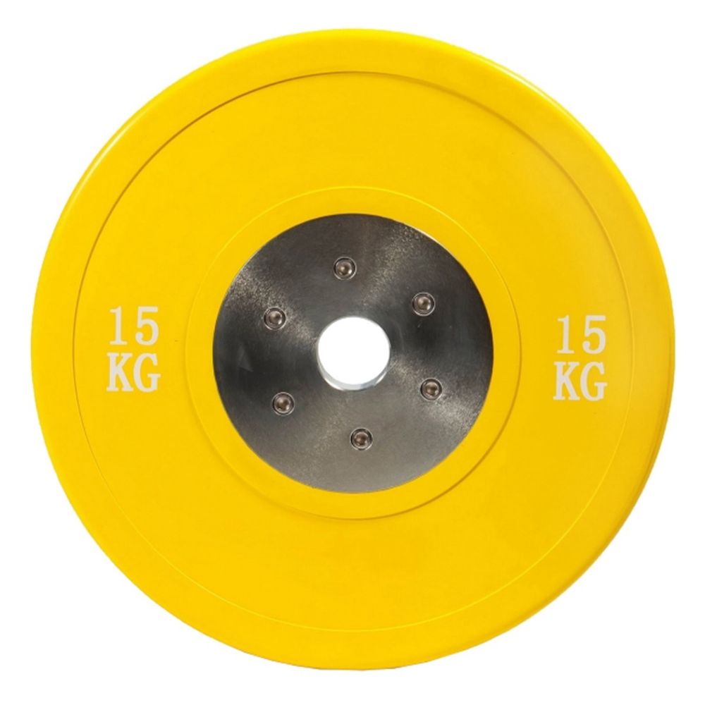 Диск профессиональный обрезиненный (цветной) D51 мм PROFI-FIT 15 кг
