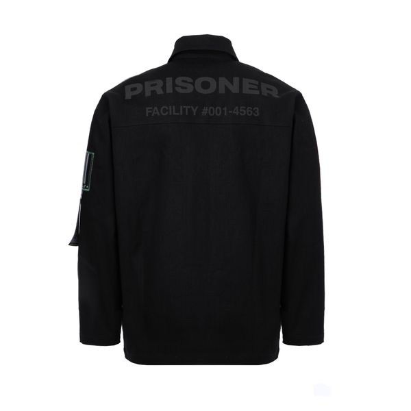 Куртка Джинсовая Prisoner Asymmetrical черная - фото 3