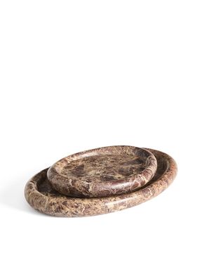 Поднос Lenorel из бордового мрамора 30 x 23 см