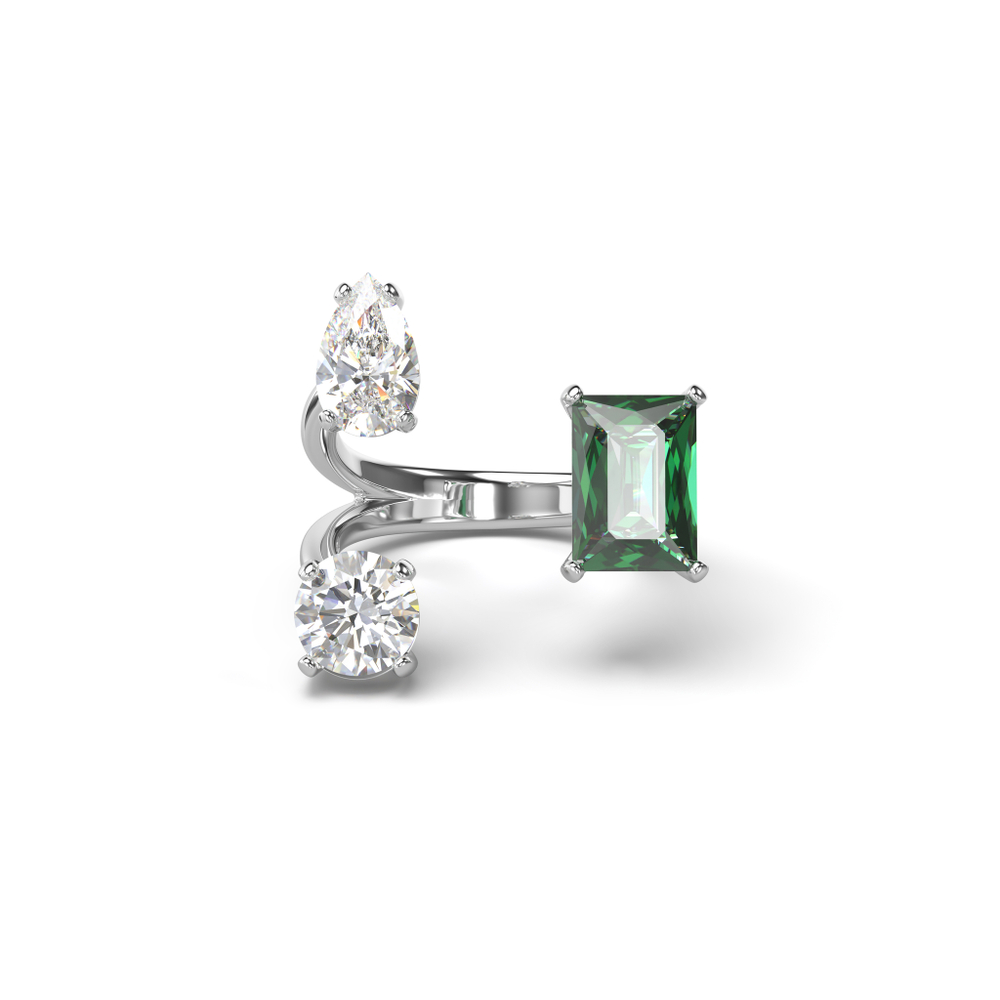MESMERA:RING OP GREEN WHITE/RHS 52
