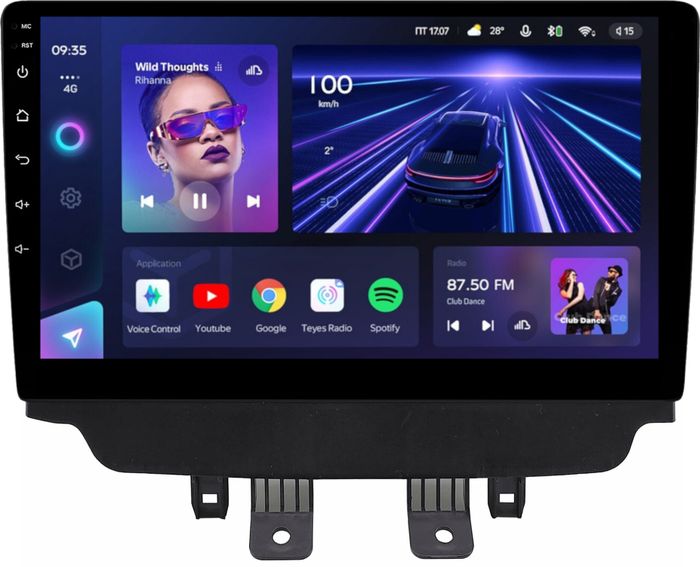Магнитола для Mazda CX-3 2014-2023 (монохром) - Teyes CC3L монитор 10" IPS на Android 10, CarPlay, 4G SIM-слот