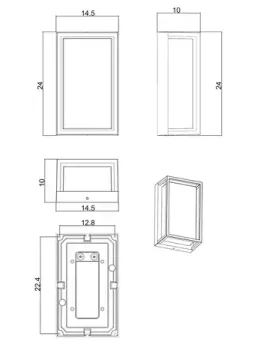 Уличный настенный светильник 12W 2700-4000K A1332AL-1BK черный Menkar Arte Lamp