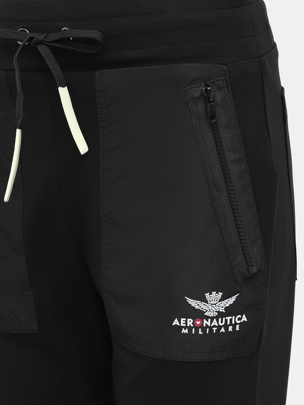 Брюки жен. AERONAUTICA 901 черный карманы нейлон