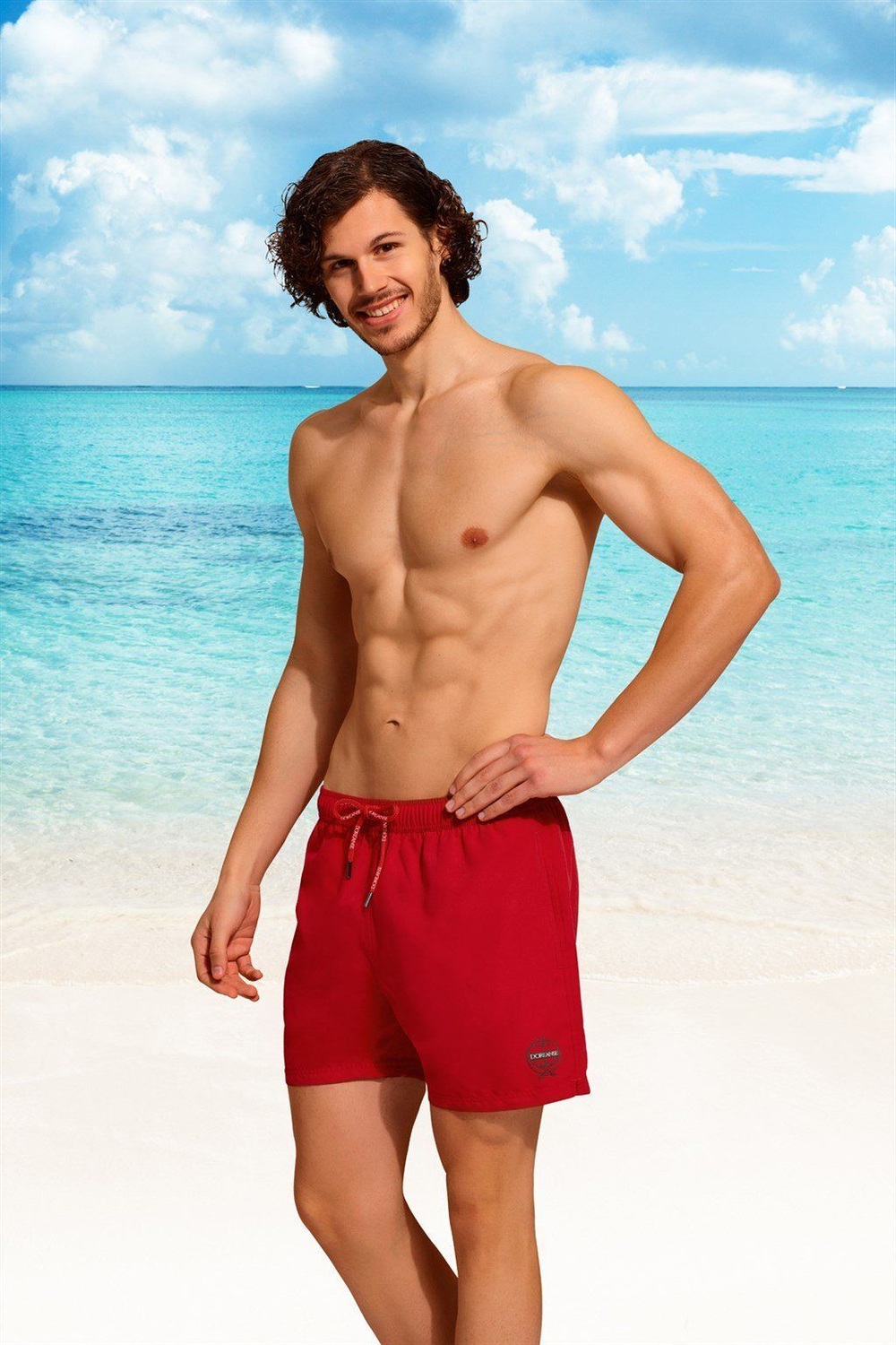 Мужские пляжные шорты с карманами Doreanse Beach Shorts (Размер: XL) (Цвет: красный)