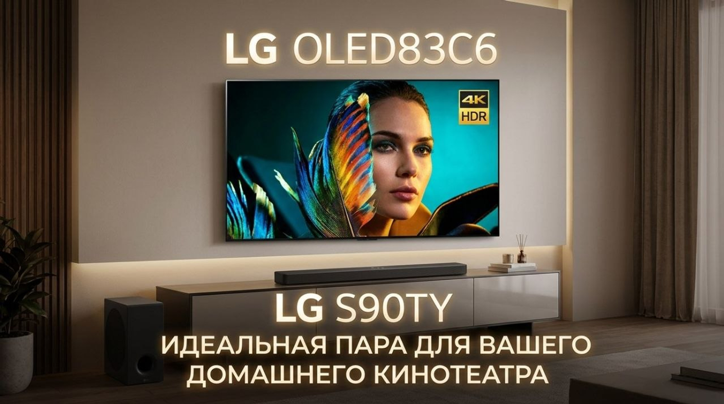 ЗОЛОТАЯ СЕРЕДИНА: LG OLED83C6RLA + ПРЕМИАЛЬНЫЙ ЗВУК В ПОДАРОК