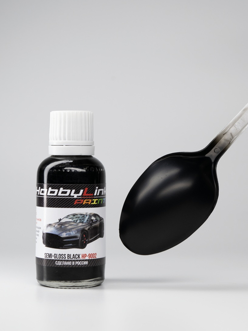 Краска лаковая HobbyLink Semi-gloss Black HP-9002