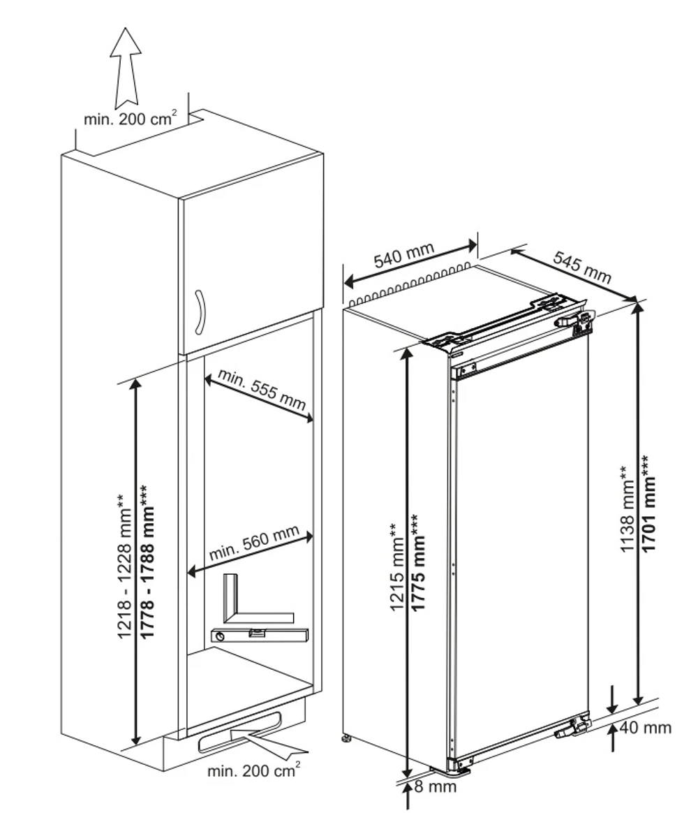 Встраиваемый холодильник Hotpoint HBDR 18