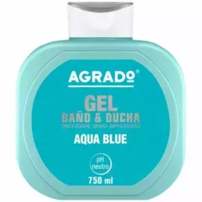 AGRADO 750мл Гель д/ванн и душа AQVA BLUE/ТОНИЗИРУЮЩИЙ,УВЛАЖНЯЮЩИЙ*8 голубой