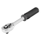 Ключ-трещотка 1/4", 45 зубьев, с быстрым сбросом, CrV, хром Сибртех — фото 1