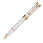 Перьевая ручка Aurora Edo White GT, перо - F, в подарочной коробке