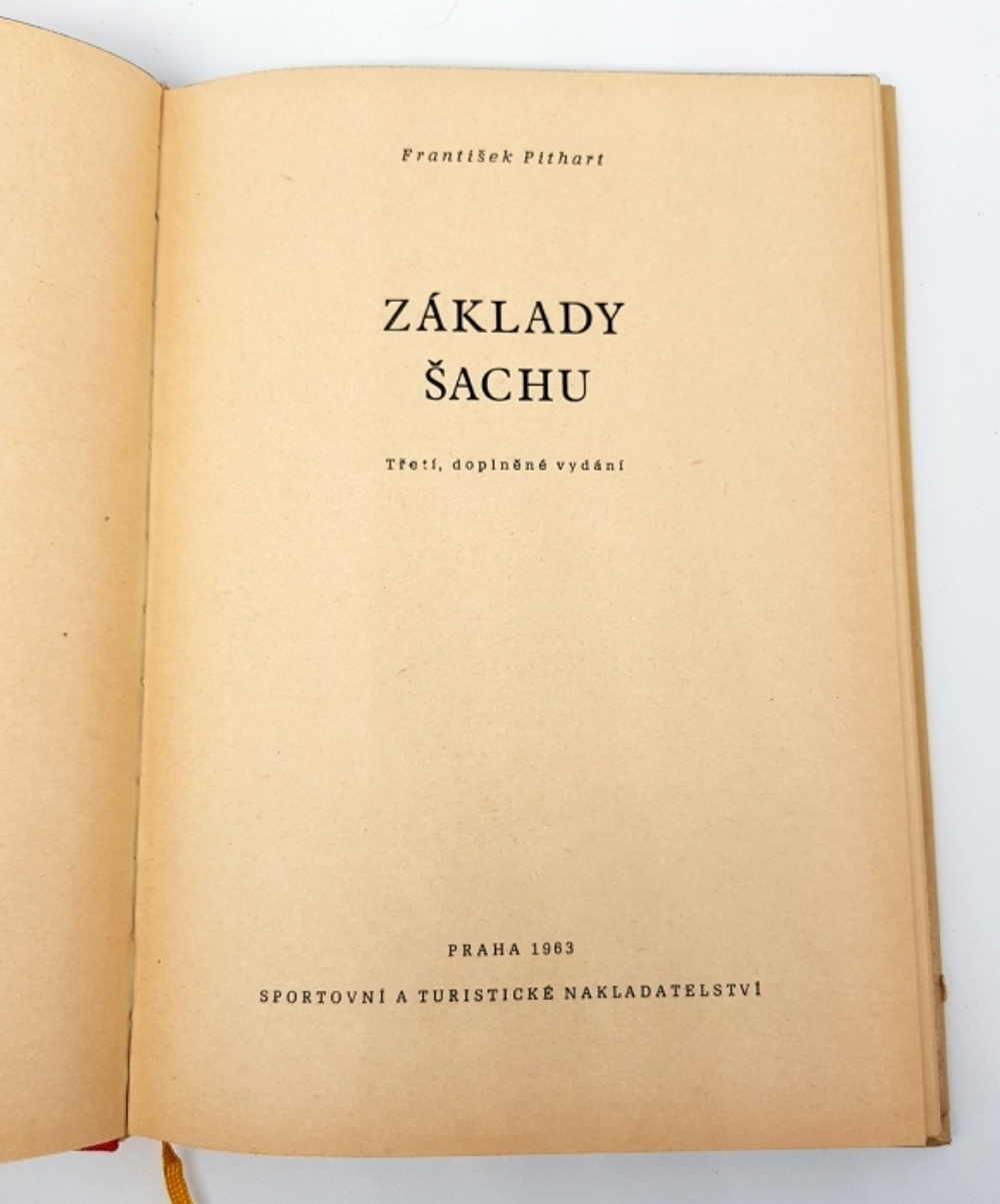 "Zaklady sachu". Frantisek Pithart. 1963