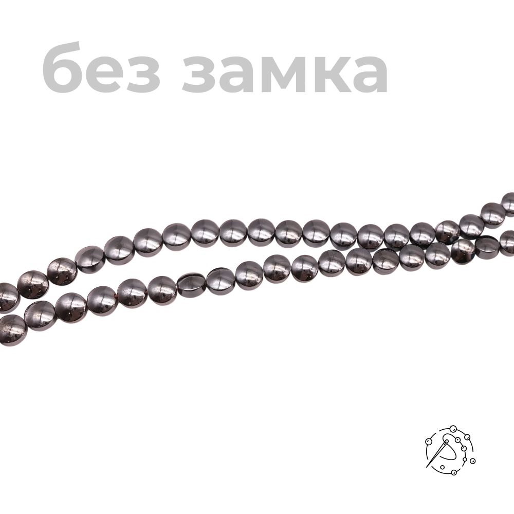 Нить бусин гематит Диск, 4-5 мм