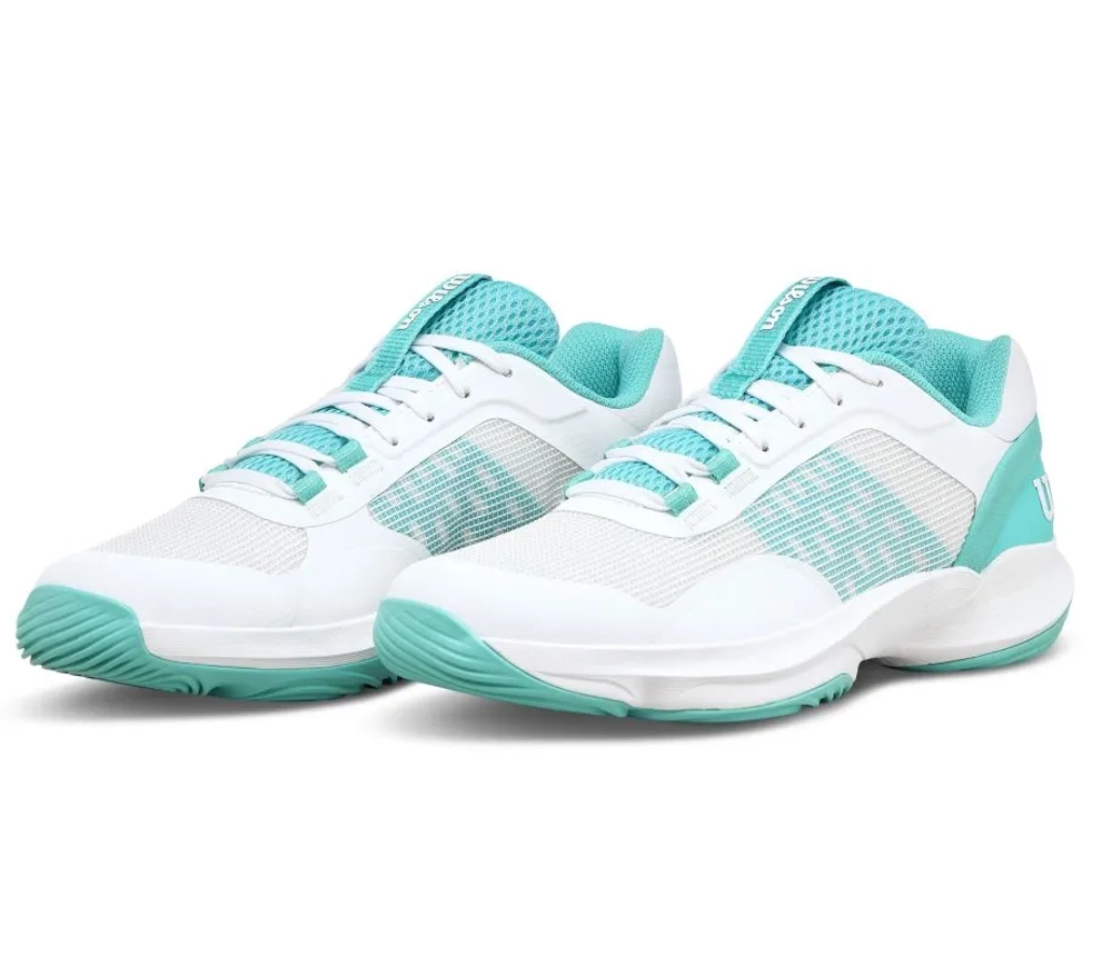 Женские кросовки для Padel Wilson Hurakn Pro V2 - white/white/turquoise