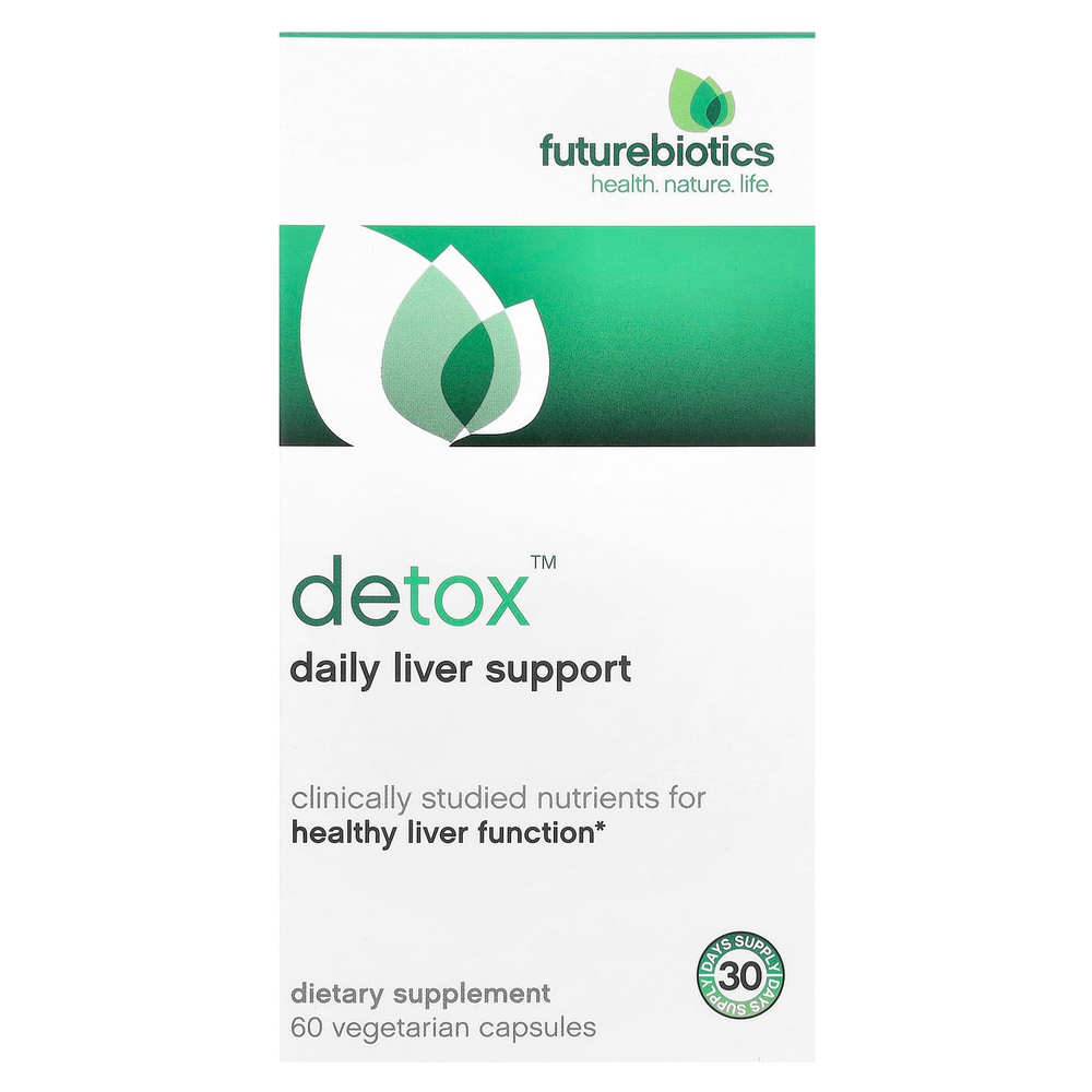 Futurebiotics, Detox, ежедневная поддержка печени, 60 вегетарианских капсул