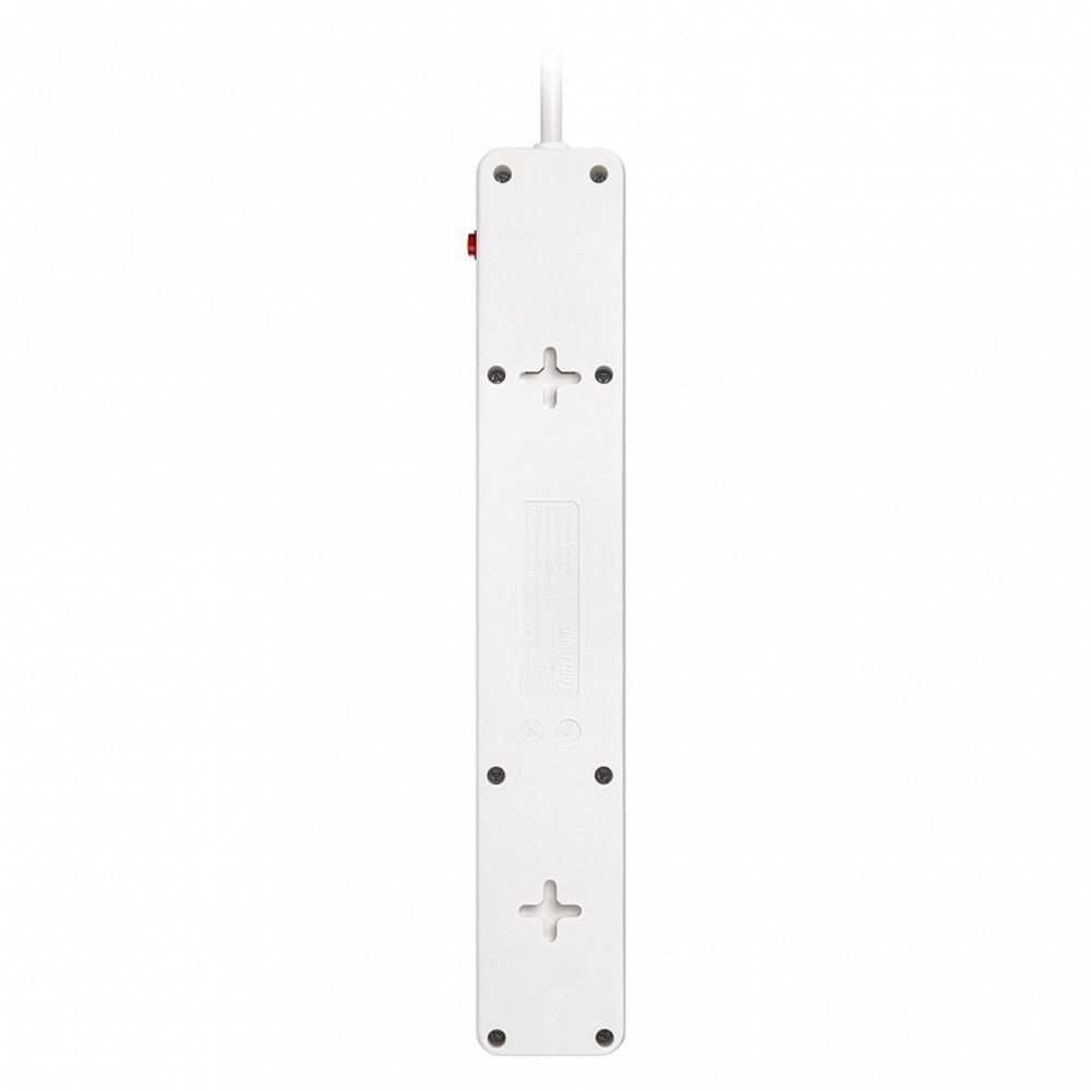Сетевой фильтр c USB+Type C, 16А, 4 гнезда, c з/ш, с з/к, ПВС, 1.8 м, белый (SBSP-18C-W)