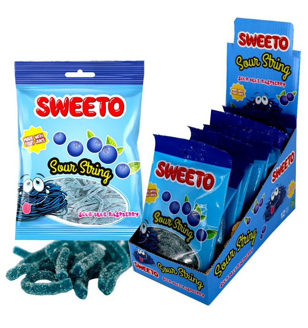 Мармелад SWEETO Кислые спагетти Ежевика 70г*12шт