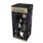 Серебристая анальная втулка с прозрачным кристаллом Mini Metal Butt Plug Size L - 9 см. (Цвет: серебристый)