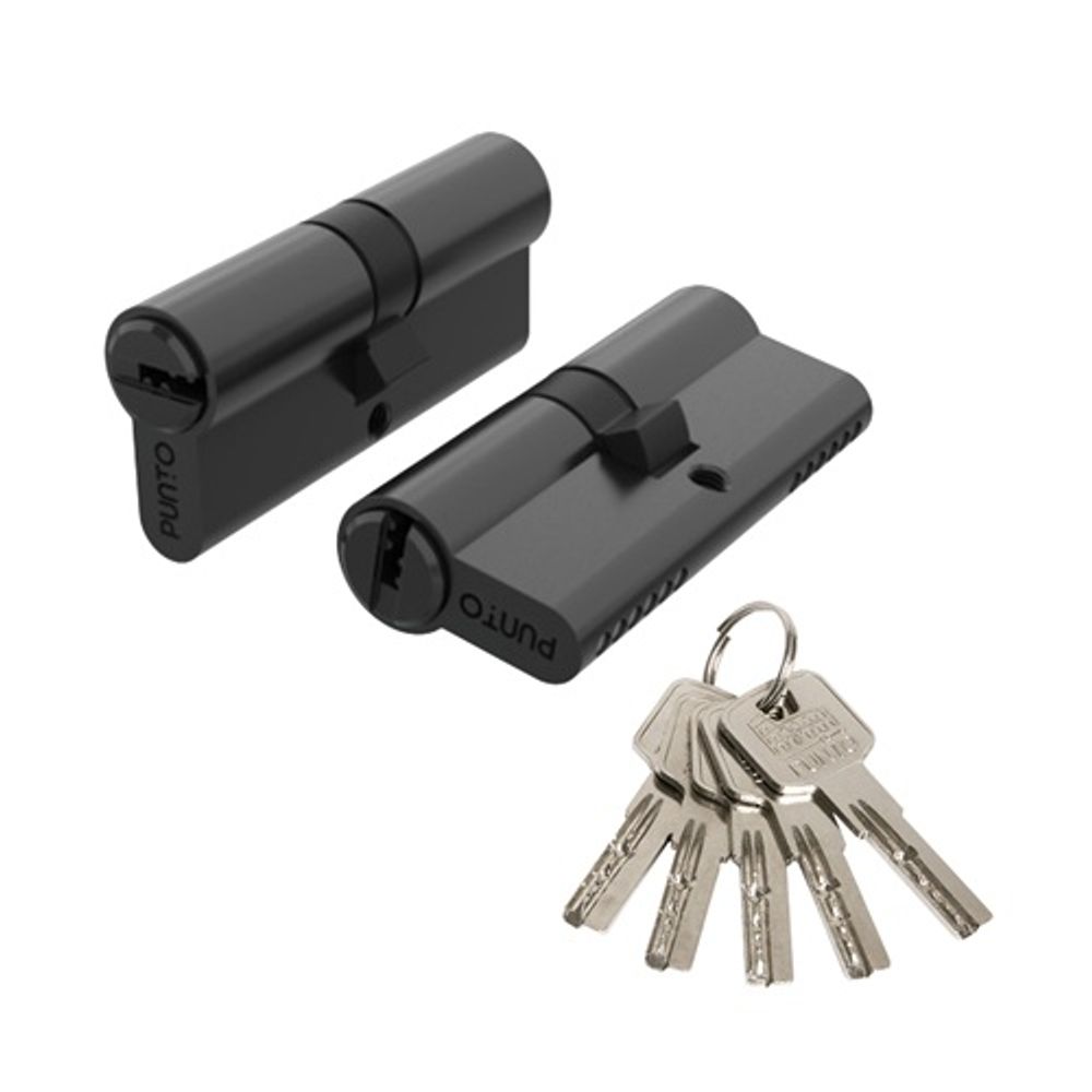 Цилиндровый механизм PUNTO Z300/90 mm (30+10+50) BL черный 5 кл. /63915/