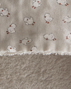 ZARA HOME ДЕТСКОЕ ПОЛОТЕНЦЕ С КАПЮШОНОМ И ЦЫПЛЯТАМИ, СЕРЫЙ