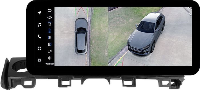 Магнитола для Mazda 6 GJ 2015-2018 (ШГУ цветной) - Teyes LUX ONE 360 монитор 12.3", Android 10, Быстрая, CarPlay, 4G SIM-слот, 4 камеры в комплекте