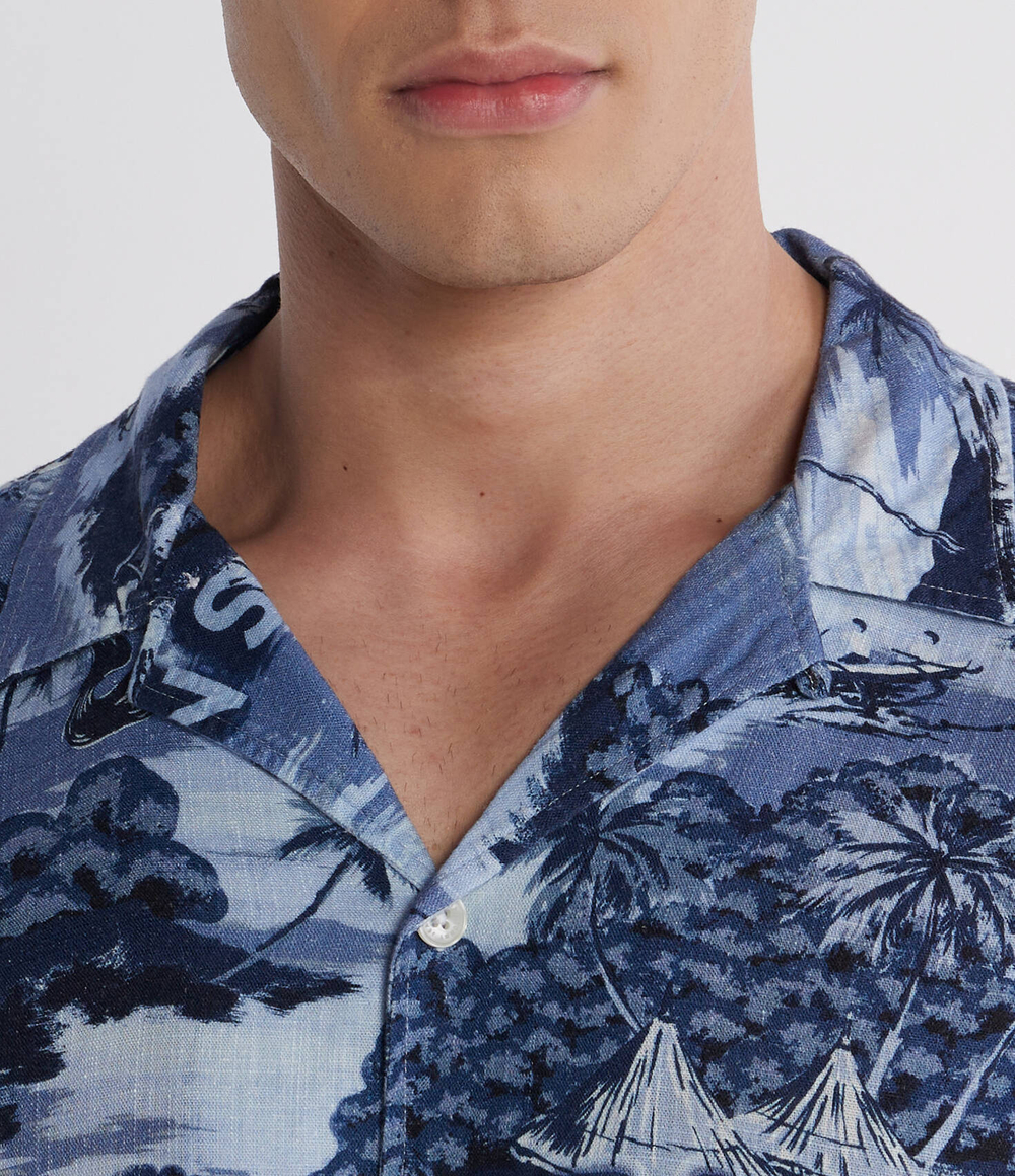 Рубашка HAWAIIAN CAMP Tommy Jeans - темно-синий(DM0DM18950)