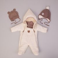 Шапка хлопковая однослойная с ушками "Какао" на завязках 0+